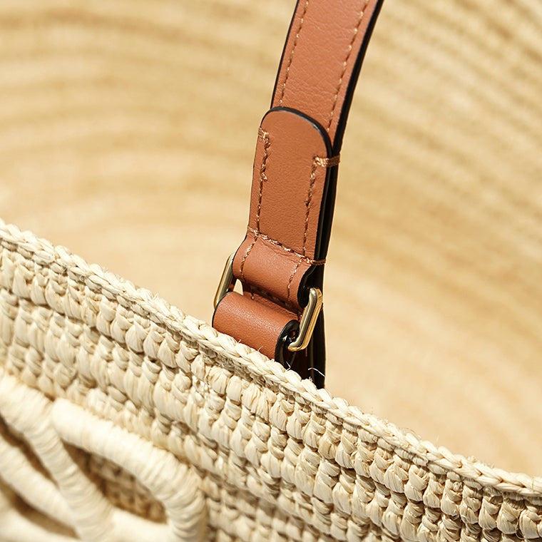 【SUMMER FINAL SALE】 LOEWE レディース バッグ ECLIPSE BASKET MEDIUM ANNGNN1X01 NATURAL TAN ナチュラル タン 2435