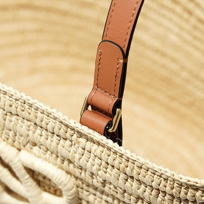 【SUMMER FINAL SALE】 LOEWE レディース バッグ ECLIPSE BASKET MEDIUM ANNGNN1X01 NATURAL TAN ナチュラル タン 2435