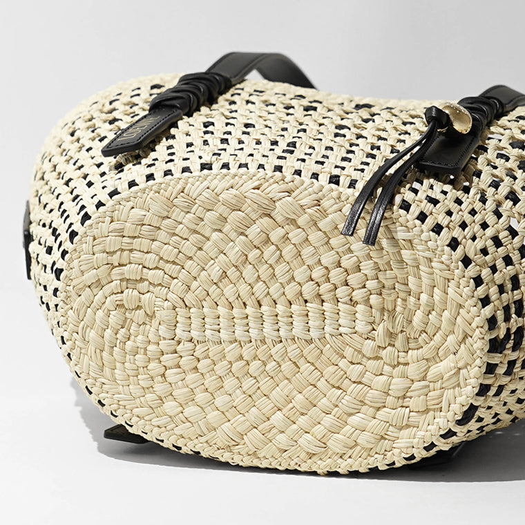 【SUMMER FINAL SALE】 LOEWE レディース バッグ BRAID BASKET SMALL ASCPIBSX02 NATURAL BLACK ナチュラル ブラック 2165