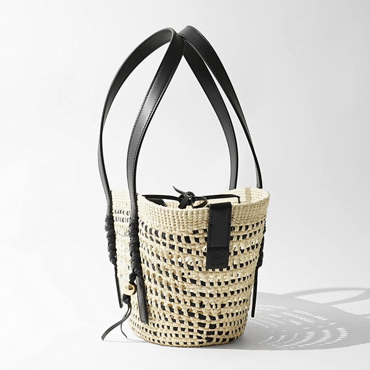 【SUMMER FINAL SALE】 LOEWE レディース バッグ BRAID BASKET SMALL ASCPIBSX02 NATURAL BLACK ナチュラル ブラック 2165