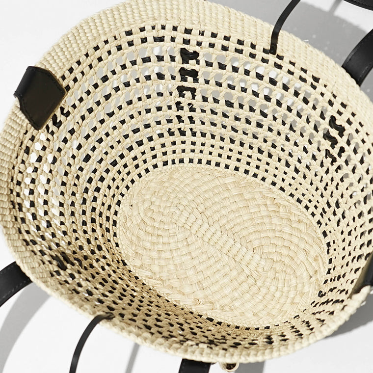 【SUMMER FINAL SALE】 LOEWE レディース バッグ BRAID BASKET SMALL ASCPIBSX02 NATURAL BLACK ナチュラル ブラック 2165