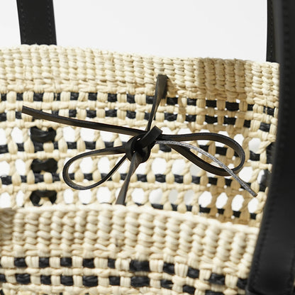 【SUMMER FINAL SALE】 LOEWE レディース バッグ BRAID BASKET SMALL ASCPIBSX02 NATURAL BLACK ナチュラル ブラック 2165