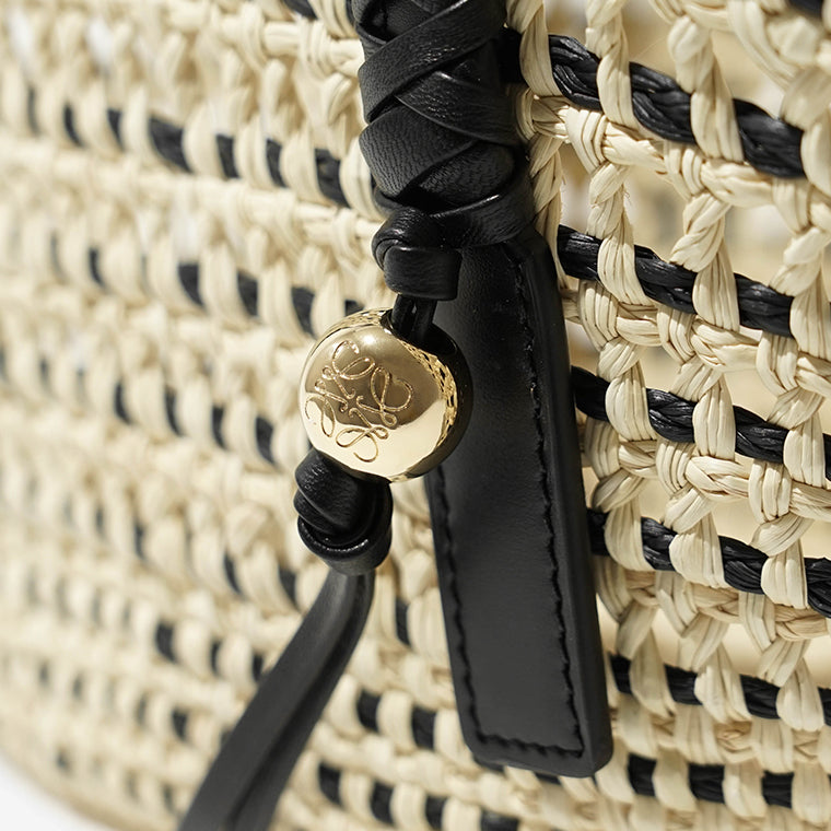【SUMMER FINAL SALE】 LOEWE レディース バッグ BRAID BASKET SMALL ASCPIBSX02 NATURAL BLACK ナチュラル ブラック 2165