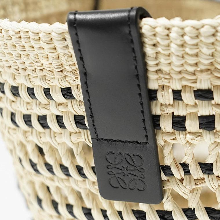 【SUMMER FINAL SALE】 LOEWE レディース バッグ BRAID BASKET SMALL ASCPIBSX02 NATURAL BLACK ナチュラル ブラック 2165