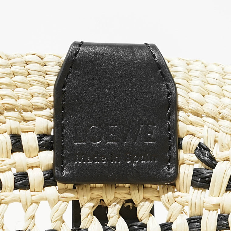 【SUMMER FINAL SALE】 LOEWE レディース バッグ BRAID BASKET SMALL ASCPIBSX02 NATURAL BLACK ナチュラル ブラック 2165