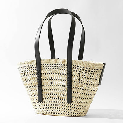 【SUMMER FINAL SALE】 LOEWE レディース バッグ BRAID BASKET MEDIUM ASCPNIBX02 NATURAL BLACK ナチュラル ブラック 2165