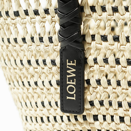 【SUMMER FINAL SALE】 LOEWE レディース バッグ BRAID BASKET MEDIUM ASCPNIBX02 NATURAL BLACK ナチュラル ブラック 2165