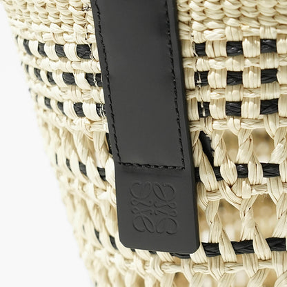 【SUMMER FINAL SALE】 LOEWE レディース バッグ BRAID BASKET MEDIUM ASCPNIBX02 NATURAL BLACK ナチュラル ブラック 2165