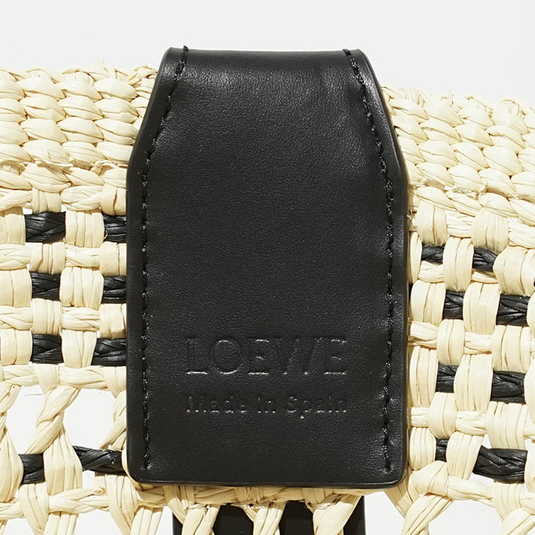 【SUMMER FINAL SALE】 LOEWE レディース バッグ BRAID BASKET MEDIUM ASCPNIBX02 NATURAL BLACK ナチュラル ブラック 2165
