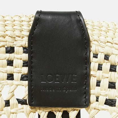 【SUMMER FINAL SALE】 LOEWE レディース バッグ BRAID BASKET MEDIUM ASCPNIBX02 NATURAL BLACK ナチュラル ブラック 2165