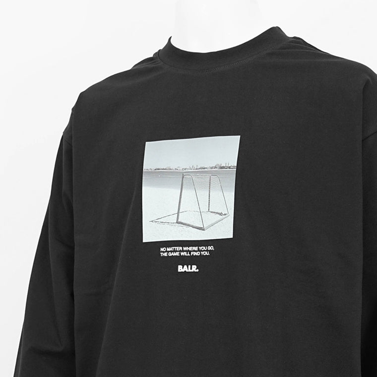 BALR. メンズ 長袖Tシャツ GOAL BOX FIT LONG SLEEVE T SHIRT B1111 1061 ブラック JET BLACK