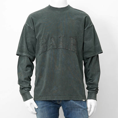 BALR. メンズ 長袖Tシャツ URBAN WASHED LONGSLEEVE B1111 1066 ウォッシュグレー VOLCANIC GREY