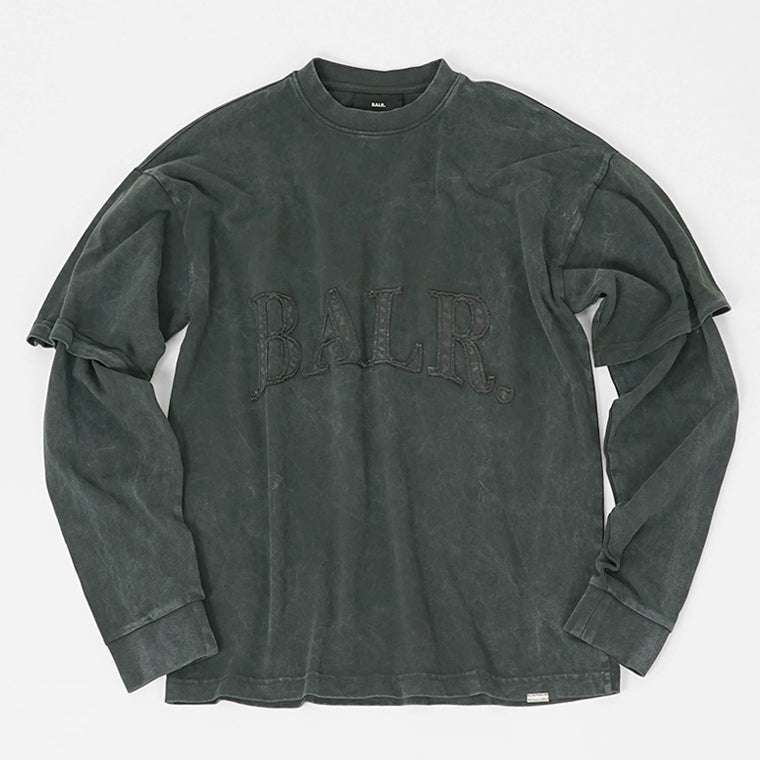 BALR. メンズ 長袖Tシャツ URBAN WASHED LONGSLEEVE B1111 1066 ウォッシュグレー VOLCANIC GREY
