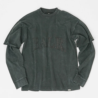BALR. メンズ 長袖Tシャツ URBAN WASHED LONGSLEEVE B1111 1066 ウォッシュグレー VOLCANIC GREY