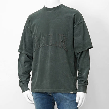 BALR. メンズ 長袖Tシャツ URBAN WASHED LONGSLEEVE B1111 1066 ウォッシュグレー VOLCANIC GREY