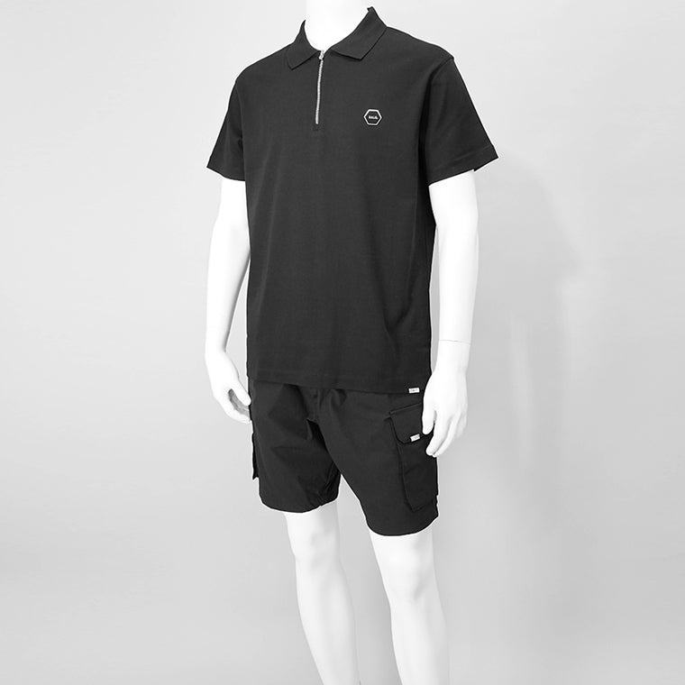 【SUMMER FINAL SALE】 BALR. メンズ ポロシャツ HEX SERIES POLO B1122 1040 ブラック JET BLACK