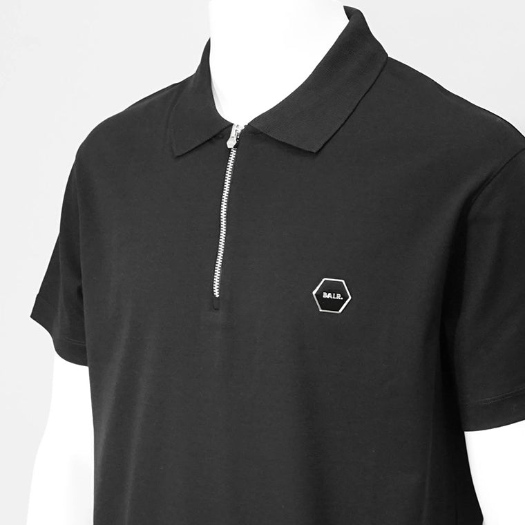 【SUMMER FINAL SALE】 BALR. メンズ ポロシャツ HEX SERIES POLO B1122 1040 ブラック JET BLACK