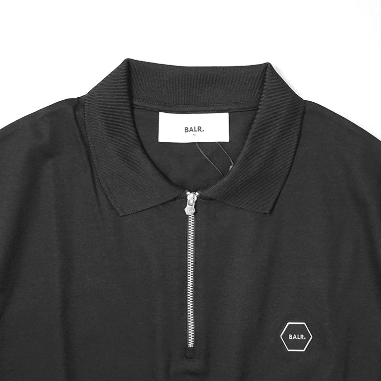 【SUMMER FINAL SALE】 BALR. メンズ ポロシャツ HEX SERIES POLO B1122 1040 ブラック JET BLACK