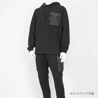 BALR. メンズ パーカー Q CARGO REGULAR FIT HOODIE B1261 1132 ブラック JET BLACK