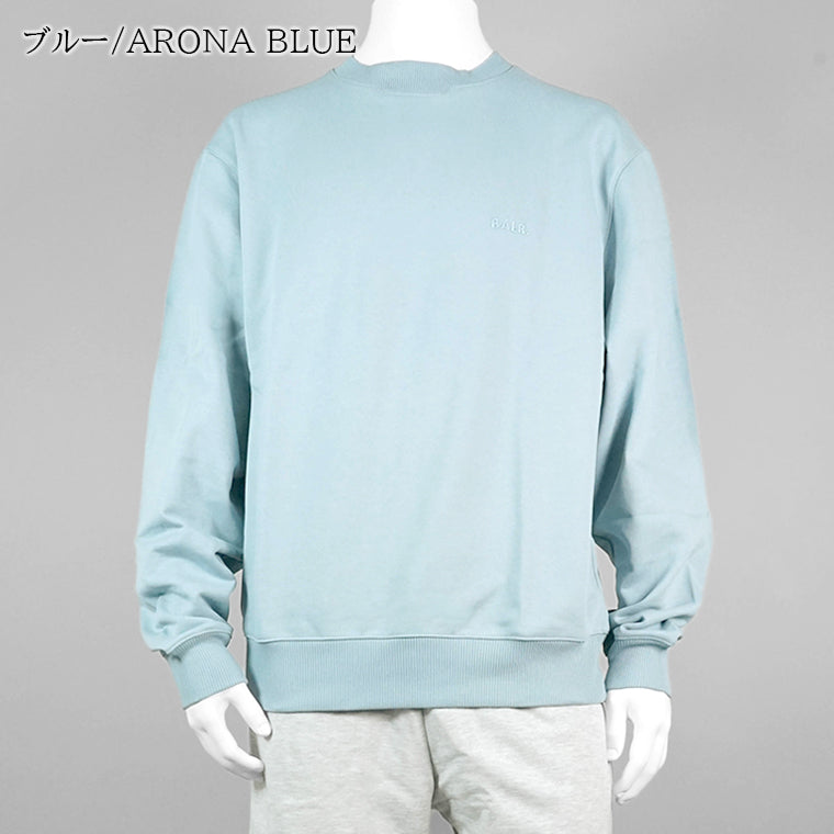 【SUMMER FINAL SALE】 BALR. メンズ スウェットシャツ LOGO CREWNECK B1262 1089 ブルー ARONA BLUE