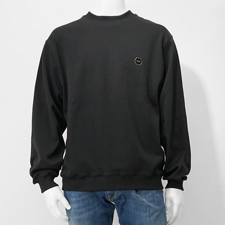 BALR. メンズ スウェットシャツ HEX SERIES BADGE CREWNECK B1262 1105 ブラック JET BLACK
