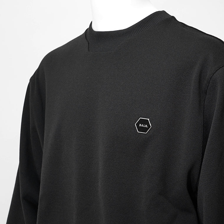 BALR. メンズ スウェットシャツ HEX SERIES BADGE CREWNECK B1262 1105 ブラック JET BLACK