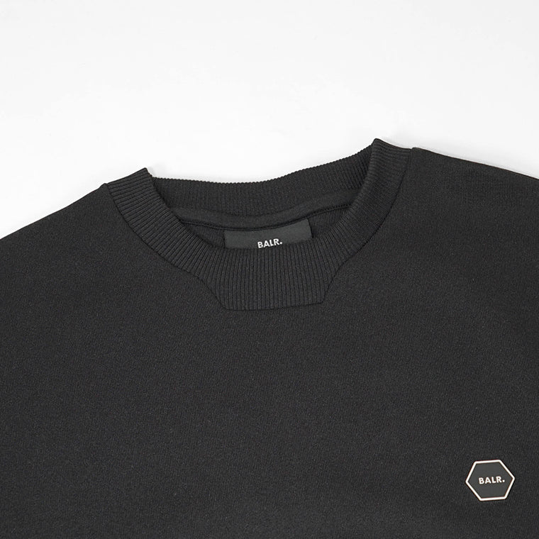 BALR. メンズ スウェットシャツ HEX SERIES BADGE CREWNECK B1262 1105 ブラック JET BLACK