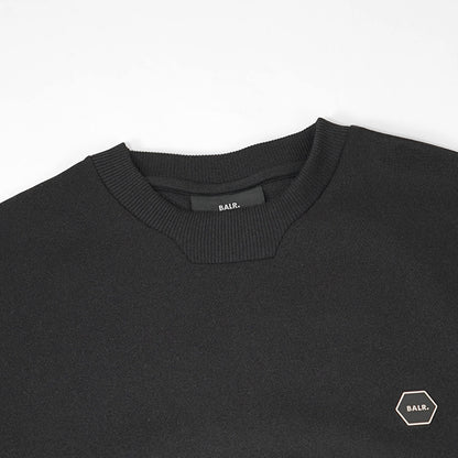 BALR. メンズ スウェットシャツ HEX SERIES BADGE CREWNECK B1262 1105 ブラック JET BLACK