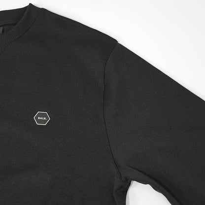 BALR. メンズ スウェットシャツ HEX SERIES BADGE CREWNECK B1262 1105 ブラック JET BLACK