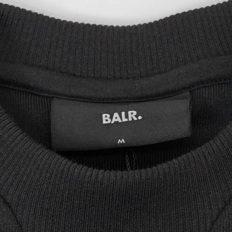 BALR. メンズ スウェットシャツ HEX SERIES BADGE CREWNECK B1262 1105 ブラック JET BLACK