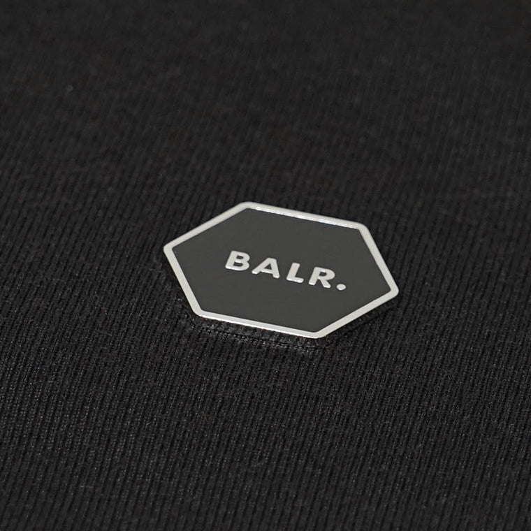 BALR. メンズ スウェットシャツ HEX SERIES BADGE CREWNECK B1262 1105 ブラック JET BLACK