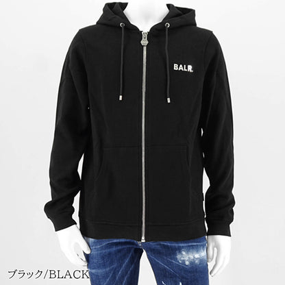 BALR. メンズ ジップアップパーカー Q-series Straight Zip Thru Hoodie B1267 1001 2カラー