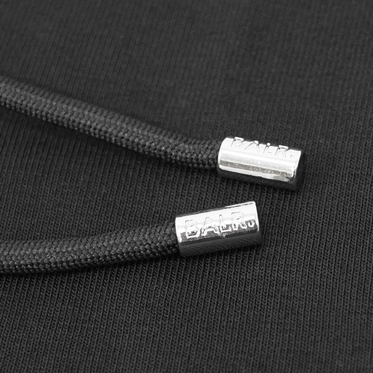 BALR. メンズ ジップアップパーカー Q-SERIES REGULAR FIT ZIP THROUGH HOODIE B1269 1001 ブラック JET BLACK