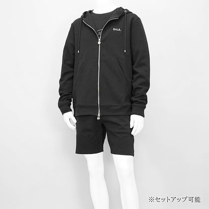 BALR. メンズ ジップアップパーカー Q-SERIES REGULAR FIT ZIP THROUGH HOODIE B1269 1001 ブラック JET BLACK