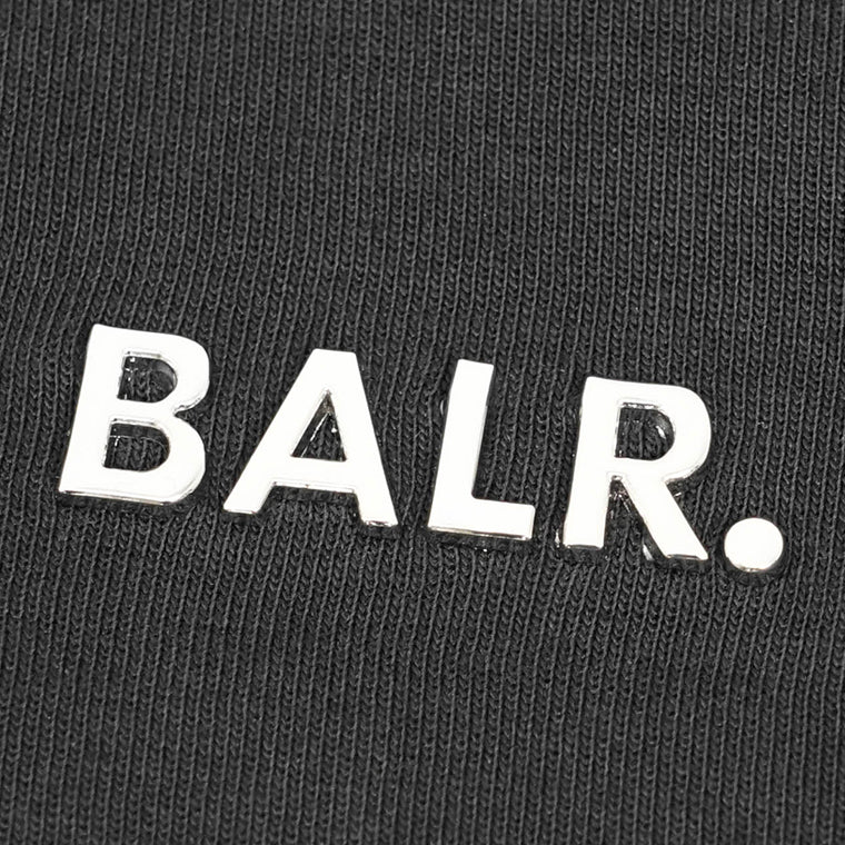 BALR. メンズ ジップアップパーカー Q-SERIES REGULAR FIT ZIP THROUGH HOODIE B1269 1001 ブラック JET BLACK