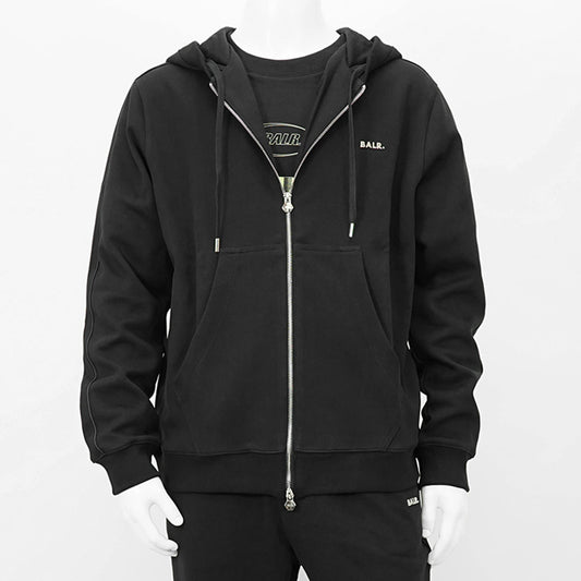 BALR. メンズ ジップアップパーカー Q SERIES ZIP THROUGH HOODIE B1269 1013 ブラック JET BLACK