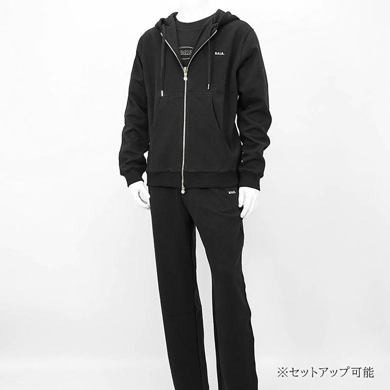 BALR. メンズ ジップアップパーカー Q SERIES ZIP THROUGH HOODIE B1269 1013 ブラック JET BLACK