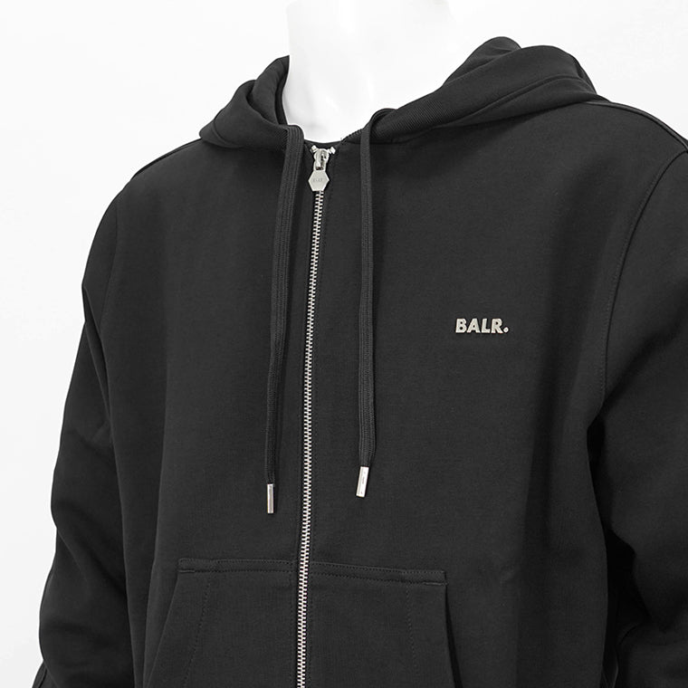 BALR. メンズ ジップアップパーカー Q SERIES ZIP THROUGH HOODIE B1269 1013 ブラック JET BLACK