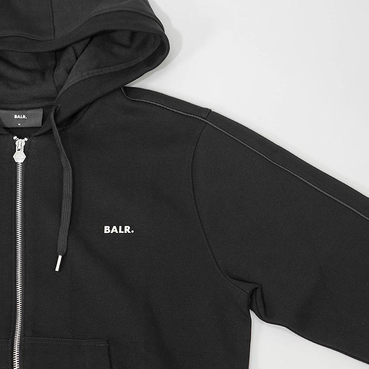 BALR. メンズ ジップアップパーカー Q SERIES ZIP THROUGH HOODIE B1269 1013 ブラック JET BLACK