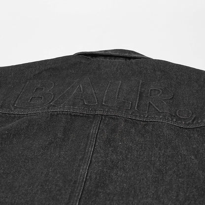 BALR. メンズ デニムジャケット ED DENIM JACKET B1389 1020 ブラック JET BLACK
