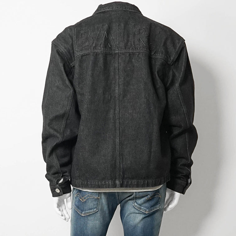 BALR. メンズ デニムジャケット ED DENIM JACKET B1389 1020 ブラック JET BLACK