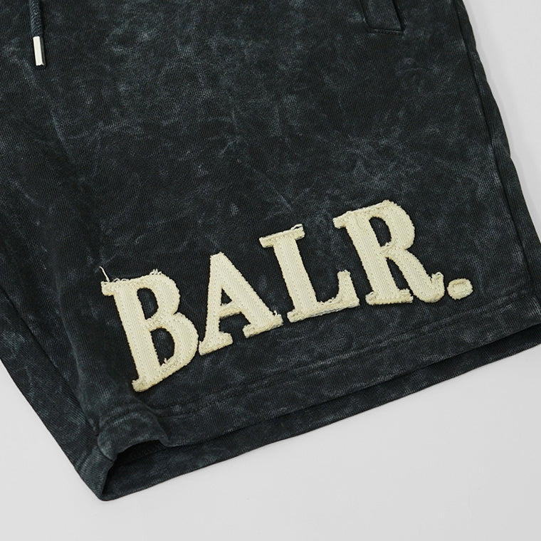 BALR. メンズ ショートパンツ URBAN WASHED SWEAT SHORTS B1433 1024 ブラック JET BLACK