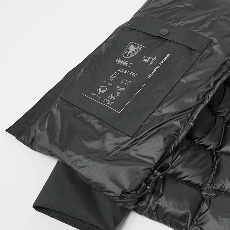 CAPE HORN メンズ ダウンジャケット TONGARIKI B1522 BLACK ブラック 500