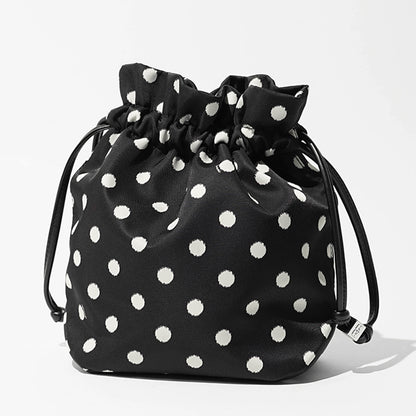 GANNI レディース ポーチ PRINTED BOU BUCKET POUCH WITH DOTS B3010068 BLACK ブラック 099