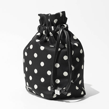 GANNI レディース ポーチ PRINTED BOU BUCKET POUCH WITH DOTS B3010068 BLACK ブラック 099
