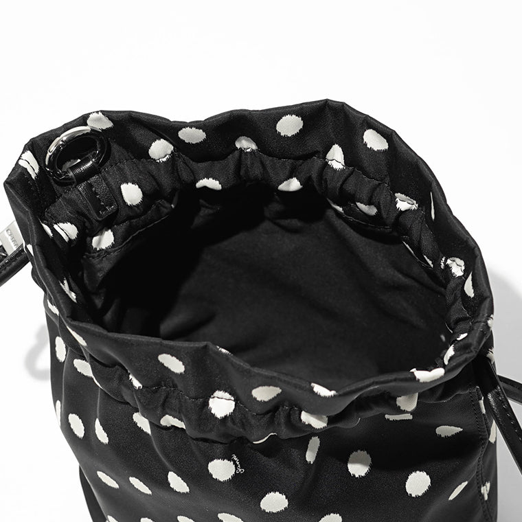 GANNI レディース ポーチ PRINTED BOU BUCKET POUCH WITH DOTS B3010068 BLACK ブラック 099