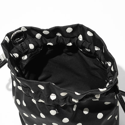GANNI レディース ポーチ PRINTED BOU BUCKET POUCH WITH DOTS B3010068 BLACK ブラック 099