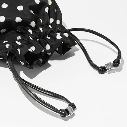 GANNI レディース ポーチ PRINTED BOU BUCKET POUCH WITH DOTS B3010068 BLACK ブラック 099