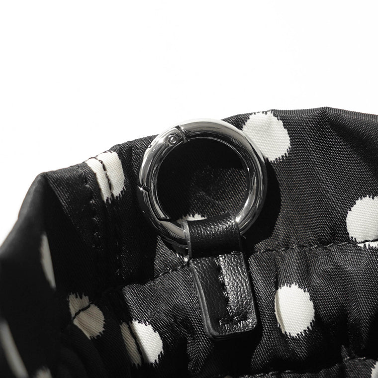 GANNI レディース ポーチ PRINTED BOU BUCKET POUCH WITH DOTS B3010068 BLACK ブラック 099