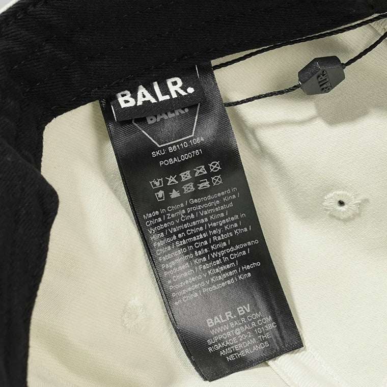 【SUMMER FINAL SALE】 BALR. メンズ レディース キャップ IDENTITY BASEBALL CAP B6110 1084 ライトベージュ ブラック LIGHT BEIGE JET BLACK